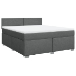 Giroletto a Molle con Materasso Grigio Scuro 180x200 cm Tessuto
