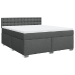 Giroletto a Molle con Materasso Grigio Scuro 180x200 cm Tessuto