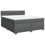 Giroletto a Molle con Materasso Grigio Scuro 180x200 cm Tessuto