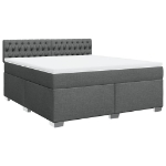 Giroletto a Molle con Materasso Grigio Scuro 180x200 cm Tessuto