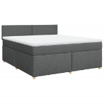Giroletto a Molle con Materasso Grigio Scuro 180x200 cm Tessuto