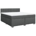 Giroletto a Molle con Materasso Grigio Scuro 180x200 cm Tessuto