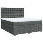 Giroletto a Molle con Materasso Grigio Scuro 180x200 cm Tessuto