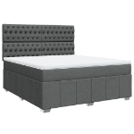 Giroletto a Molle con Materasso Grigio Scuro 180x200 cm Tessuto
