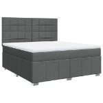 Giroletto a Molle con Materasso Grigio Scuro 180x200 cm Tessuto