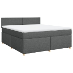 Giroletto a Molle con Materasso Grigio Scuro 180x200 cm Tessuto
