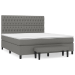 Giroletto a Molle con Materasso Grigio Scuro 180x200 cm Tessuto