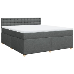 Giroletto a Molle con Materasso Grigio Scuro 180x200 cm Tessuto
