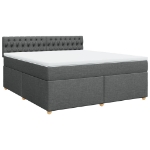 Giroletto a Molle con Materasso Grigio Scuro 180x200 cm Tessuto