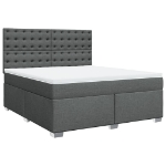 Giroletto a Molle con Materasso Grigio Scuro 180x200 cm Tessuto