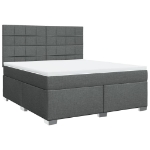 Giroletto a Molle con Materasso Grigio Scuro 180x200 cm Tessuto