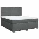 Giroletto a Molle con Materasso Grigio Scuro 180x200 cm Tessuto