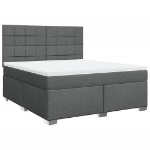 Giroletto a Molle con Materasso Grigio Scuro 180x200 cm Tessuto