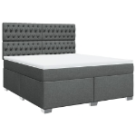 Giroletto a Molle con Materasso Grigio Scuro 180x200 cm Tessuto