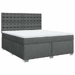 Giroletto a Molle con Materasso Grigio Scuro 180x200 cm Tessuto