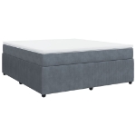Giroletto a Molle con Materasso Grigio Scuro 180x200 cm Velluto