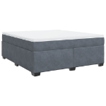 Giroletto a Molle con Materasso Grigio Scuro 180x200 cm Velluto