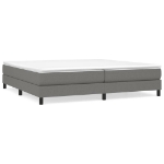 Giroletto a Molle con Materasso Grigio Scuro 200x200 cm Tessuto