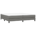 Giroletto a Molle con Materasso Grigio Scuro 200x200 cm Tessuto