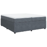 Giroletto a Molle con Materasso Grigio Scuro 200x200 cm Velluto