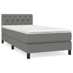 Giroletto a Molle con Materasso Grigio Scuro 80x200 cm Tessuto