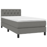 Giroletto a Molle con Materasso Grigio Scuro 80x200 cm Tessuto