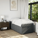 Giroletto a Molle con Materasso Grigio Scuro 80x200 cm Tessuto
