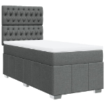 Giroletto a Molle con Materasso Grigio Scuro 80x200 cm Tessuto