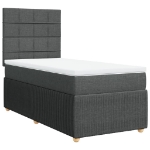 Giroletto a Molle con Materasso Grigio Scuro 80x200 cm Tessuto