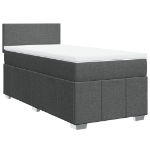 Giroletto a Molle con Materasso Grigio Scuro 80x200 cm Tessuto
