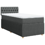 Giroletto a Molle con Materasso Grigio Scuro 80x200 cm Tessuto