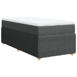Giroletto a Molle con Materasso Grigio Scuro 80x200 cm Tessuto