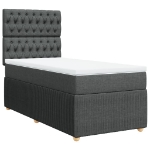 Giroletto a Molle con Materasso Grigio Scuro 80x200 cm Tessuto