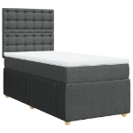 Giroletto a Molle con Materasso Grigio Scuro 80x200 cm Tessuto