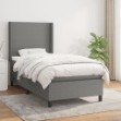Giroletto a Molle con Materasso Grigio Scuro 80x200 cm Tessuto