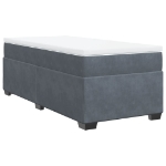 Giroletto a Molle con Materasso Grigio Scuro 80x200 cm Velluto