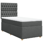 Giroletto a Molle con Materasso Grigio Scuro 90x190 cm Tessuto