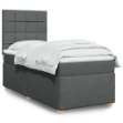 Giroletto a Molle con Materasso Grigio Scuro 90x190 cm Tessuto