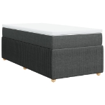 Giroletto a Molle con Materasso Grigio Scuro 90x190 cm Tessuto