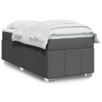 Giroletto a Molle con Materasso Grigio Scuro 90x190 cm Tessuto