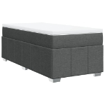 Giroletto a Molle con Materasso Grigio Scuro 90x190 cm Tessuto