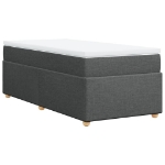 Giroletto a Molle con Materasso Grigio Scuro 90x190 cm Tessuto