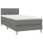 Giroletto a Molle con Materasso Grigio Scuro 90x190 cm Tessuto