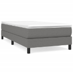 Giroletto a Molle con Materasso Grigio Scuro 90x190 cm Tessuto