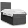 Giroletto a Molle con Materasso Grigio Scuro 90x190 cm Tessuto