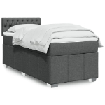 Giroletto a Molle con Materasso Grigio Scuro 90x190 cm Tessuto