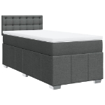 Giroletto a Molle con Materasso Grigio Scuro 90x190 cm Tessuto