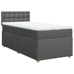 Giroletto a Molle con Materasso Grigio Scuro 90x190 cm Tessuto
