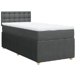 Giroletto a Molle con Materasso Grigio Scuro 90x190 cm Tessuto