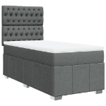 Giroletto a Molle con Materasso Grigio Scuro 90x190 cm Tessuto